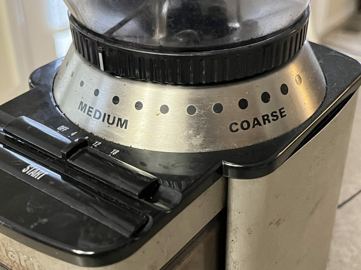 过热cisinart咖啡研磨机