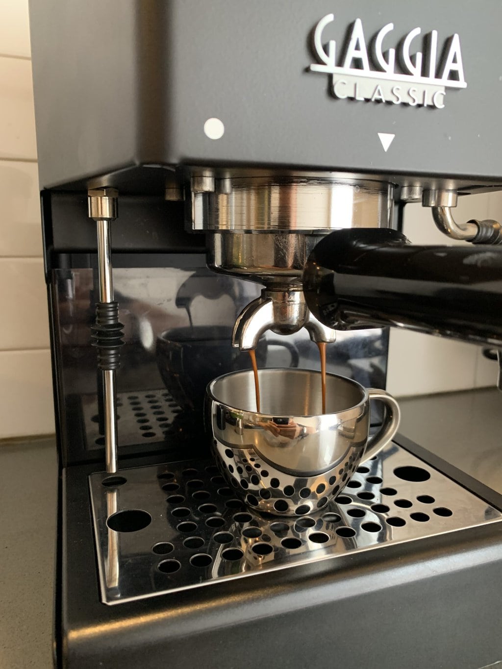 加基亚经典咖啡机酿咖啡过程